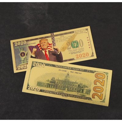 Antique Plated Realistic 2020 president trump dollar gold usa banknotes bills