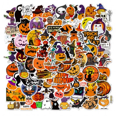 100pcs Promotional Graffiti label sticker adhesive  funny festival happy halloween sticker