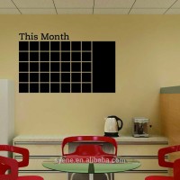 Monthly Chalkboard Calendar Sticker3d Art Viny Removable Peel and Stick Blackboard Stickers Custom Decoration Blackboard Sticker