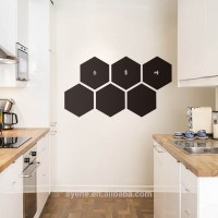 Custom adhesive chalkboard labels art vinyl hexagon chalkboard labels stickers removable blackboard sticker label wallpaper