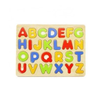 Wooden Stem Toys for Stacking and Assembling Games Alphabet ABC puzzle