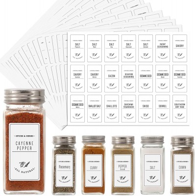 kitchen  Identification Printed Spice Jar Stickers pantry labels