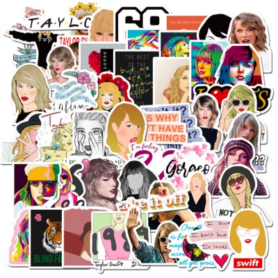 50pcs wholesale Taylor custom accept logo printable vinyl_stickers