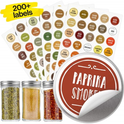 Printed herbs labels Jar Stickers water-resistant vinyl pantry labels