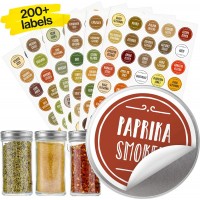 Printed herbs labels Jar Stickers water-resistant vinyl pantry labels