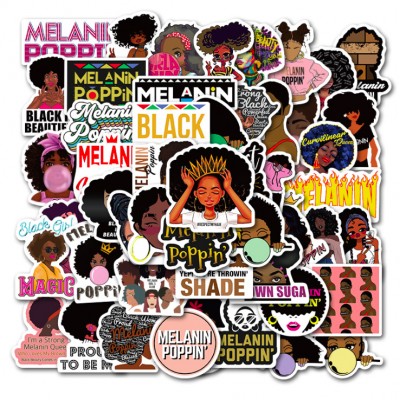 50pcs adhesive pvc label vinyl stickers black lives matter