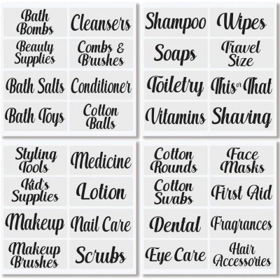 clear PVC Jar Decals Organizer Identification Labels vinyl pantry labels