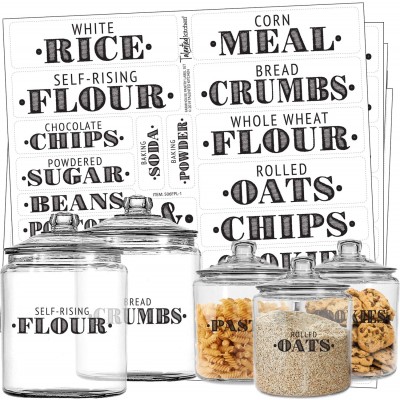 vinyl  already made self-adhesive spice jars labels and pantry label stickers